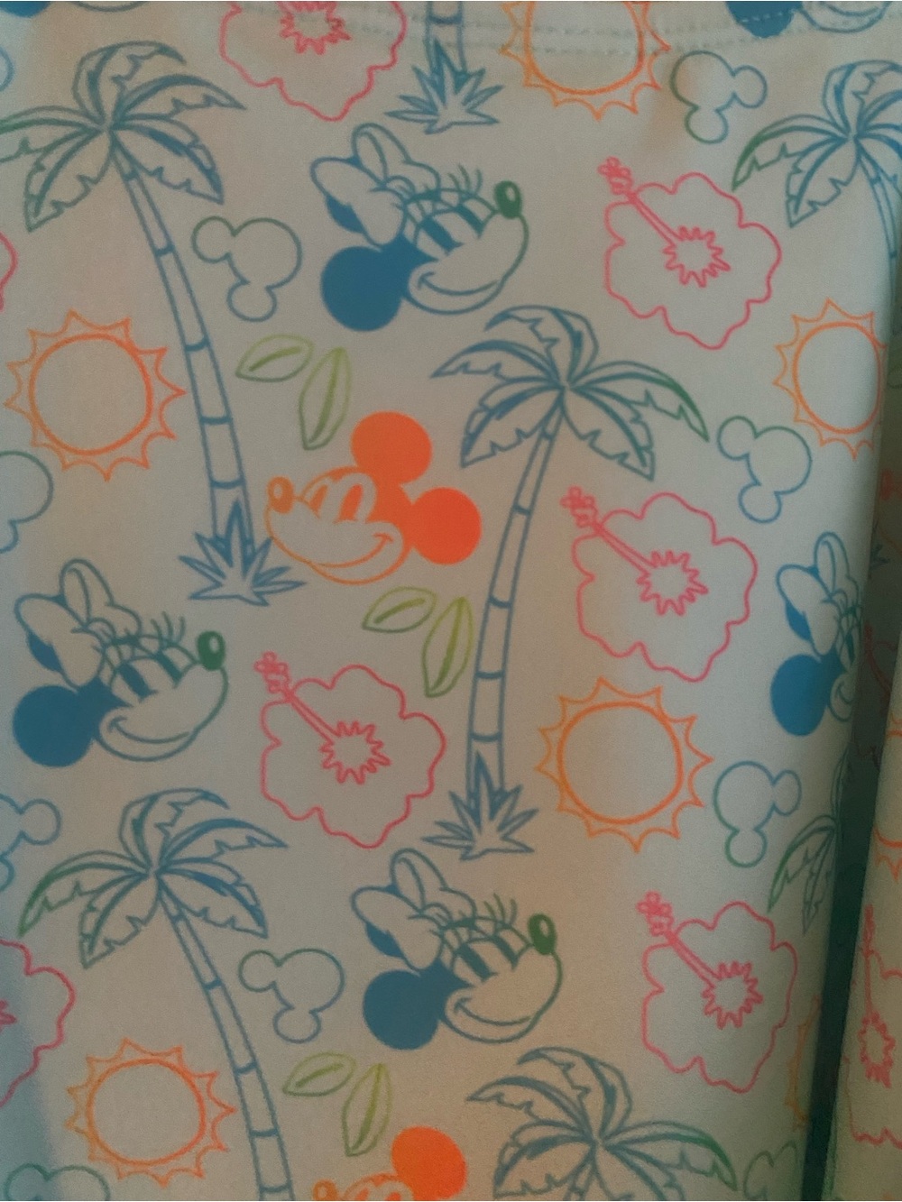 Disney Parks Mickey & Minnie Mouse Light Aqua & Teal Tropical Swimwear One-Piece - Picture 4 of 6